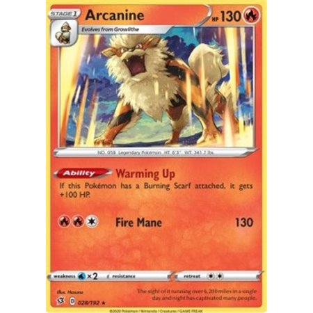 RCL 028 - Arcanine - Reverse Holo