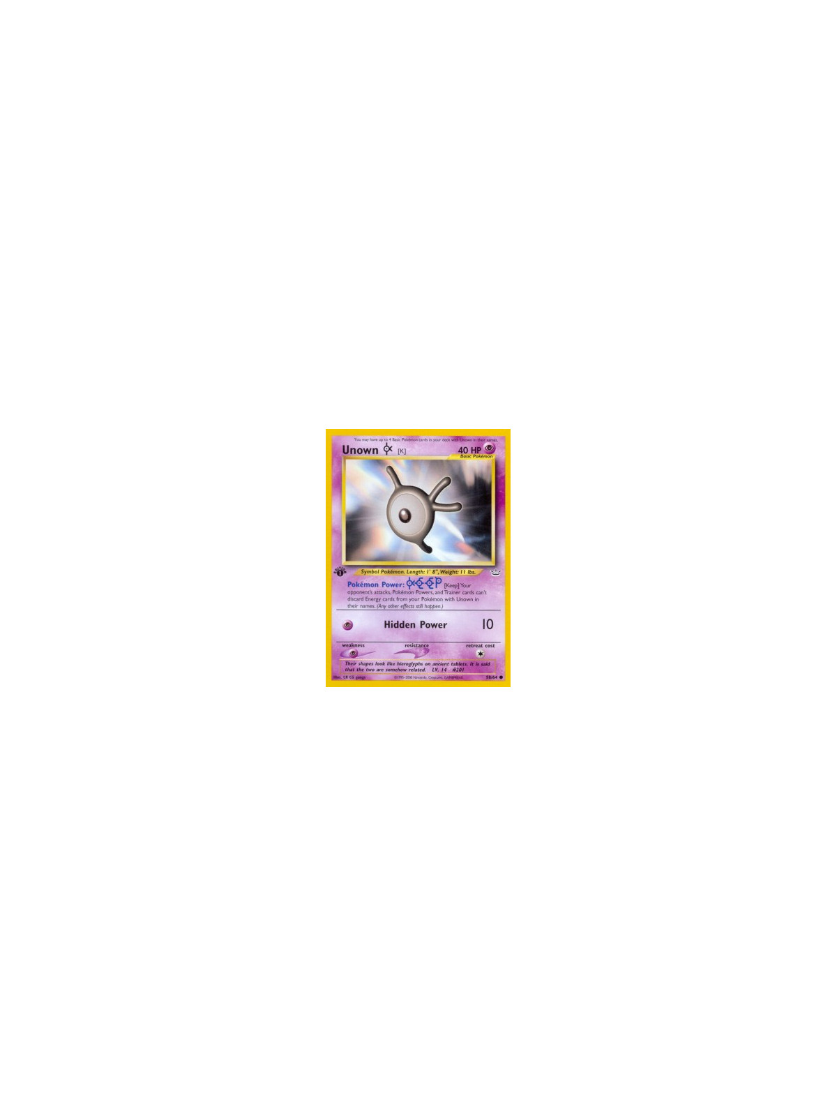 NR 058 - Unown [K]