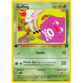 TR 058 - Koffing - 1st Edition TR 058 - Koffing - 1st Edition