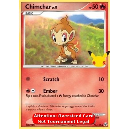 DP 076 - Chimchar Lv.8 - Oversized Card