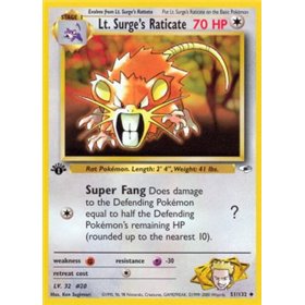 GH 051 - Lt. Surge's Raticate GH 051 - Lt. Surge's Raticate