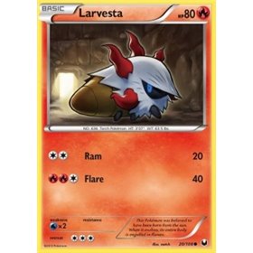 DEX 020 - Larvesta - Reverse Holo DEX 020 - Larvesta - Reverse Holo