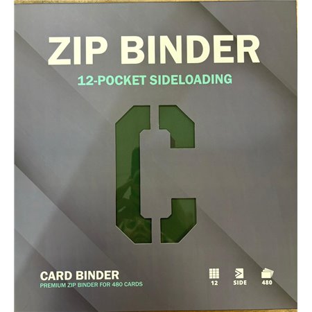 Cardstacks - 12 Pocket Binder Groen (480) met Rits