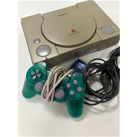 Playstation Console Discolored incl. Controller Green Playstation Console incl. Controller
