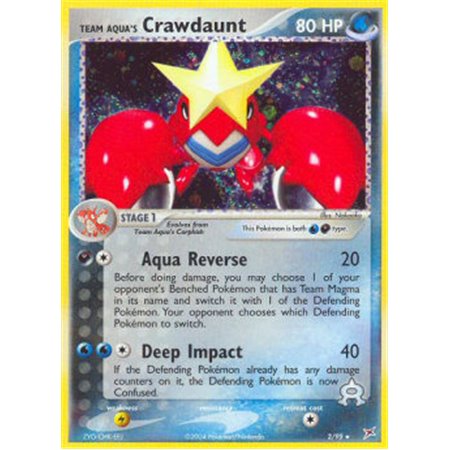 MA 002 - Team Aqua's Crawdaunt - Reverse Holo