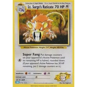 CLB 016 - Lt. Surge's Raticate CLB 016 - Lt. Surge's Raticate
