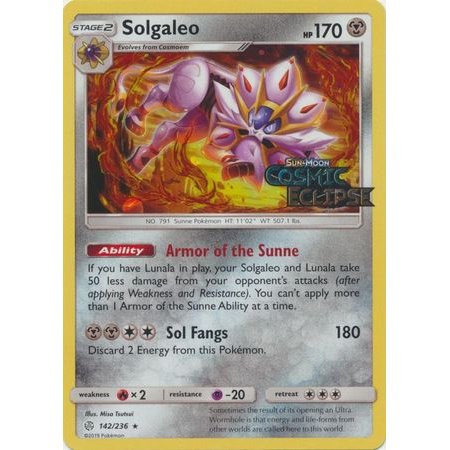 CEC 142 - Solgaleo - Stamped Promo