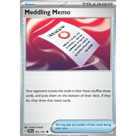 SSP 181 - Meddling Memo - Reverse Holo