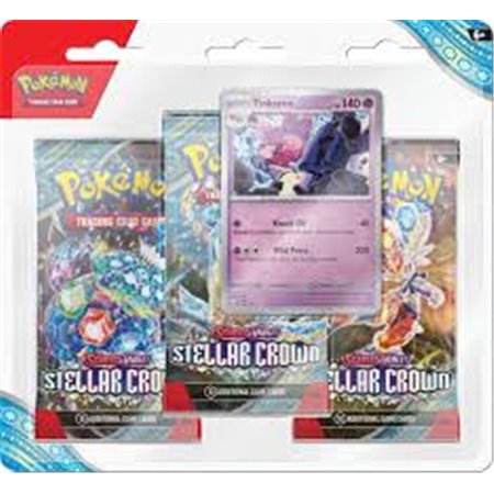 Pokémon - Stellar Crown - 3 Pack Blister Tinkaton