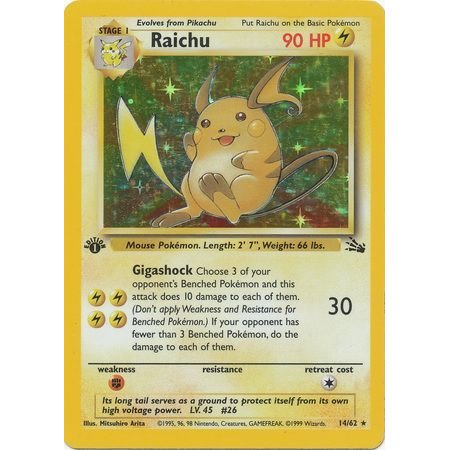 FO 014 - Raichu - 1st Edition