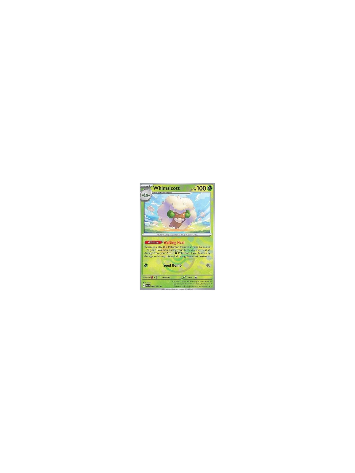 PRE 008 - Whimsicott - PokeBall Reverse Holo