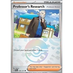 PRE 124 - Professor's Research - Professor Rowan - PokeBall Reverse Holo