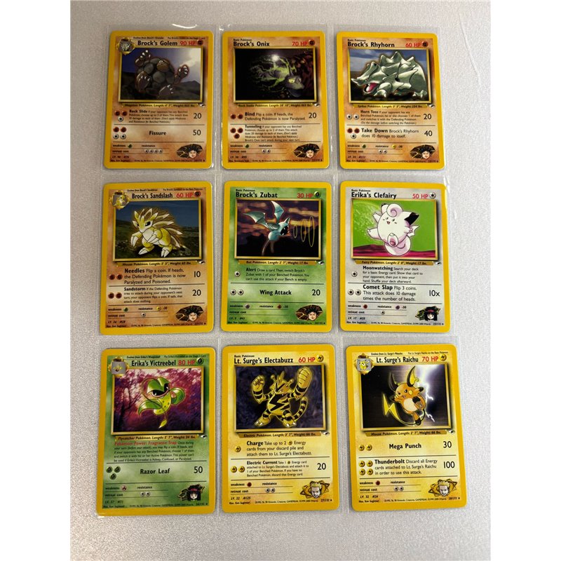 Pokémon Gym Heroes Complete Set English