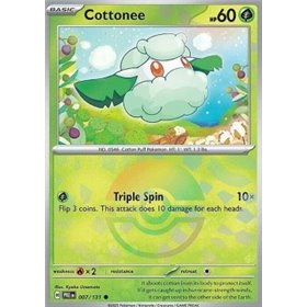 PRE 007 - Cottonee - PokeBall Reverse Holo