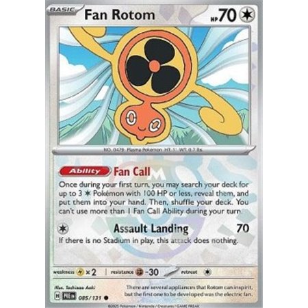 PRE 085 - Fan Rotom - MasterBall Reverse Holo