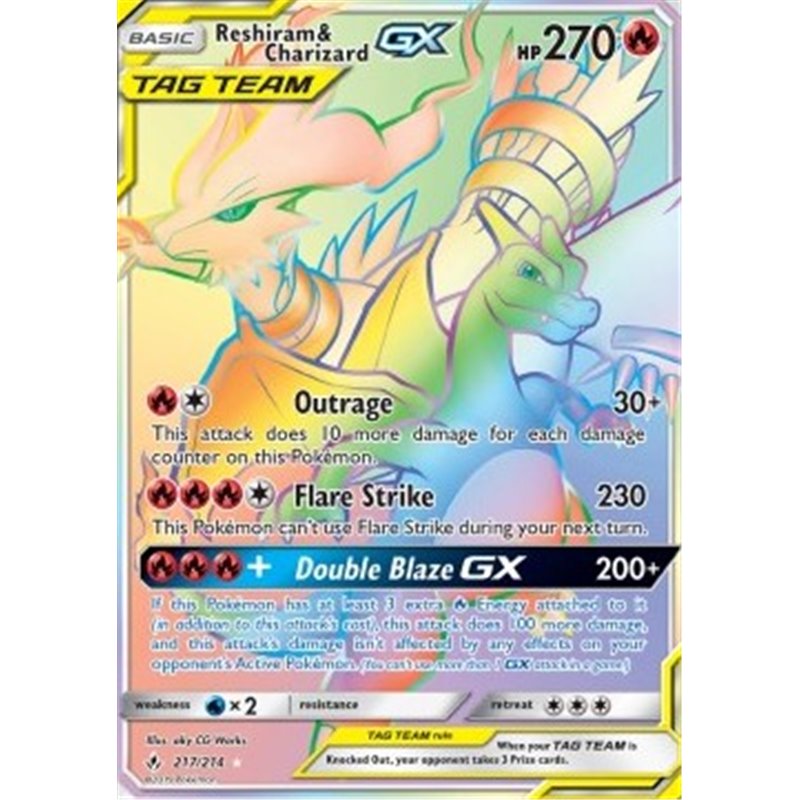 UNB 217 - Reshiram & Charizard GX
