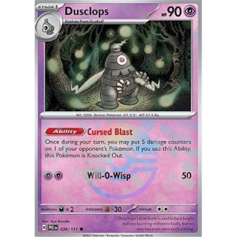 PRE 036 - Dusclops - PokeBall Reverse Holo