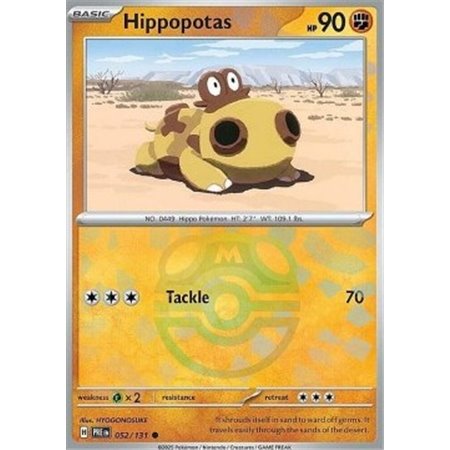 PRE 052 - Hippopotas - MasterBall Reverse Holo