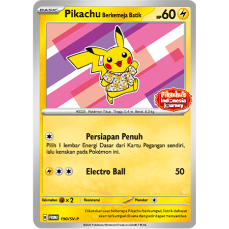 SV-P 190 - Pikachu Berkemeja Batik