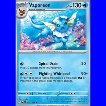 PRE 022 - Vaporeon - Reverse Holo