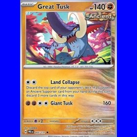 PRE 055 - Great Tusk - Reverse Holo PRE 055 - Great Tusk - Reverse Holo