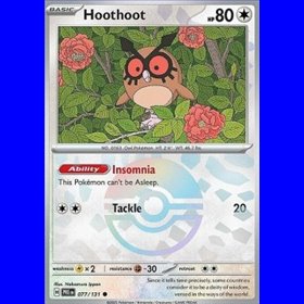PRE 077 - Hoothoot - PokeBall Reverse Holo