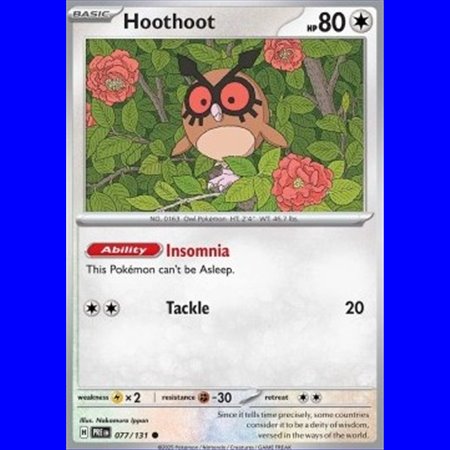 PRE 077 - Hoothoot - Reverse Holo