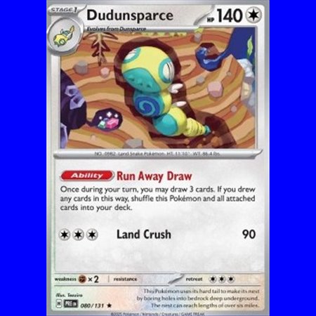 PRE 080 - Dudunsparce - Reverse Holo