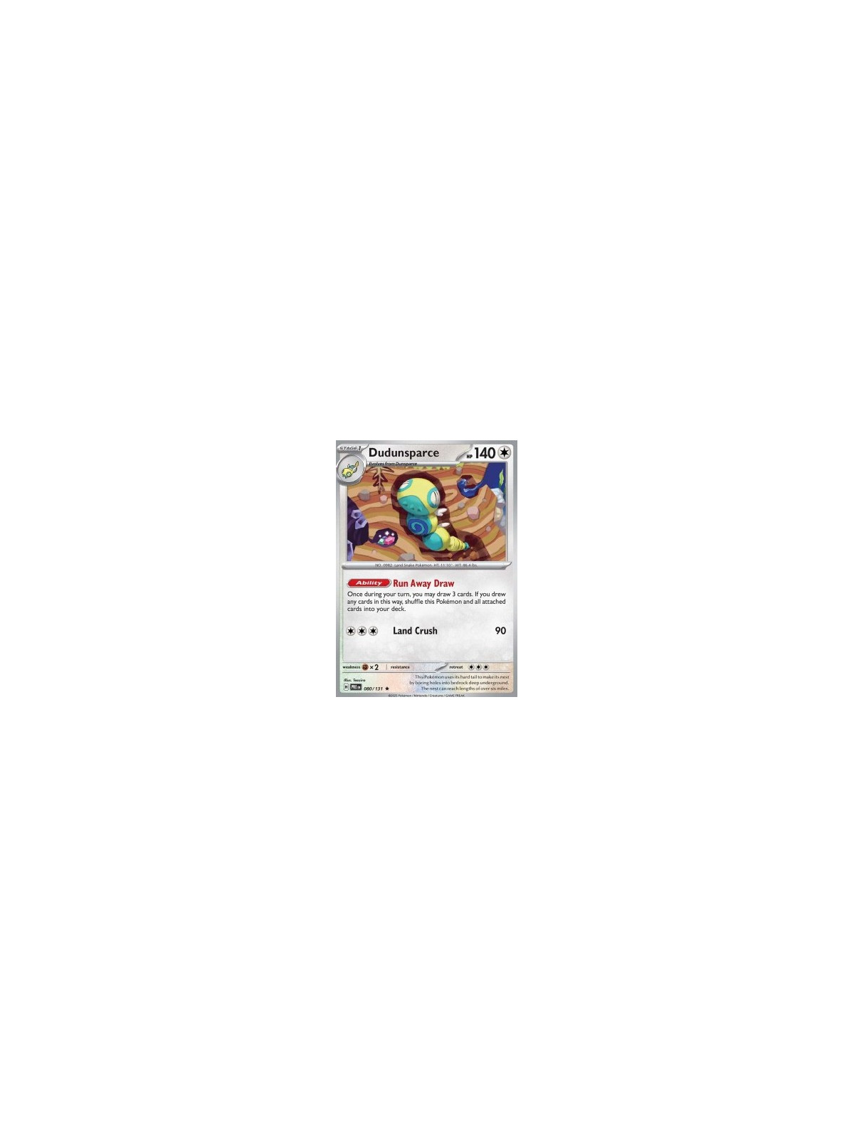 PRE 080 - Dudunsparce - Reverse Holo