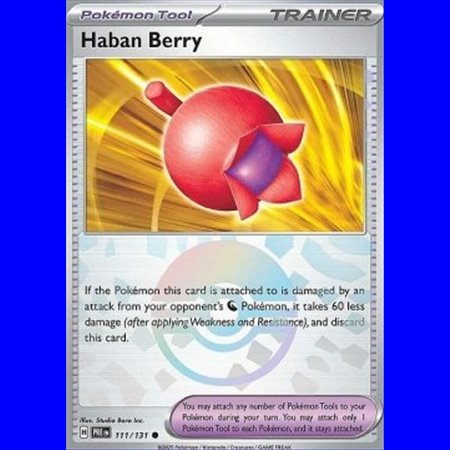 PRE 111 - Haban Berry - PokeBall Reverse Holo