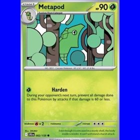 JTG 002 - Metapod - Reverse Holo