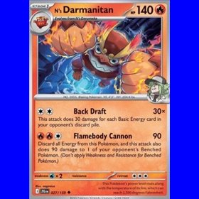 JTG 027 - N's Darmanitan - Reverse Holo