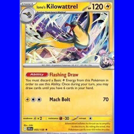 JTG 055 - Iono's Kilowattrel - Reverse Holo