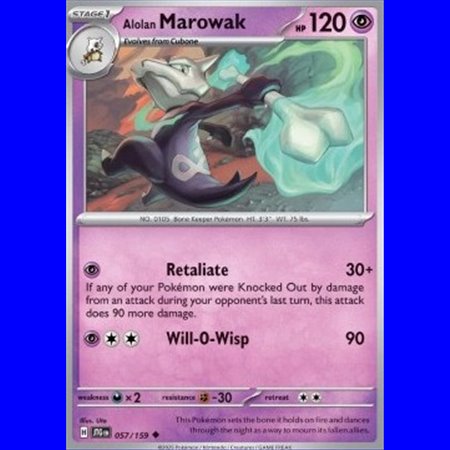 JTG 057 - Alolan Marowak - Reverse Holo