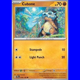 JTG 076 - Cubone - Reverse Holo JTG 076 - Cubone - Reverse Holo
