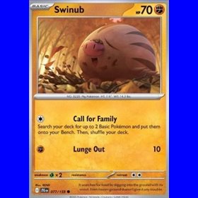 JTG 077 - Swinub - Reverse Holo JTG 077 - Swinub - Reverse Holo