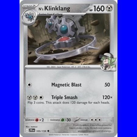 JTG 105 - N's Klinklang - Reverse Holo