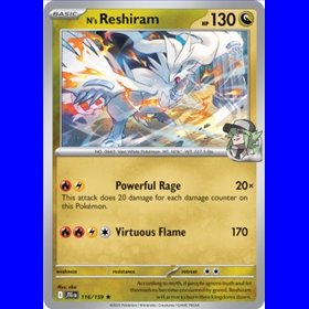 JTG 116 - N's Reshiram - Reverse Holo
