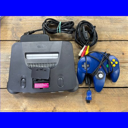 N64 Console Zwart incl. Blauwe Controller