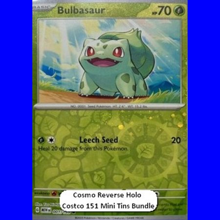 MEW 001 - Bulbasaur - Cosmo Reverse Holo