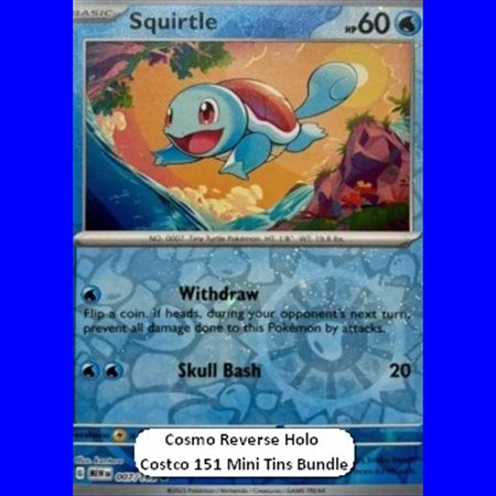 MEW 007 - Squirtle - Cosmo Reverse Holo