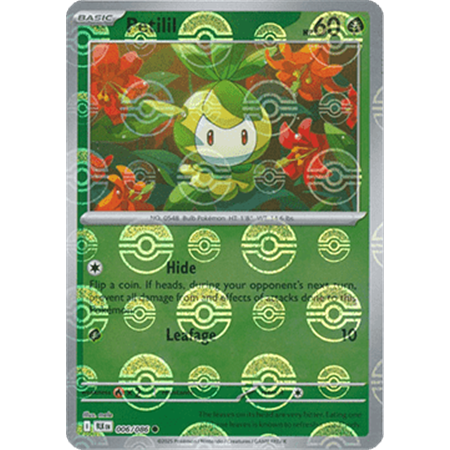 BLK 006 - Petilil - PokeBall Reverse Holo