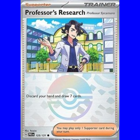 PRE 125 - Professor's Research - Professor Sycamore - PokeBall Reverse Holo