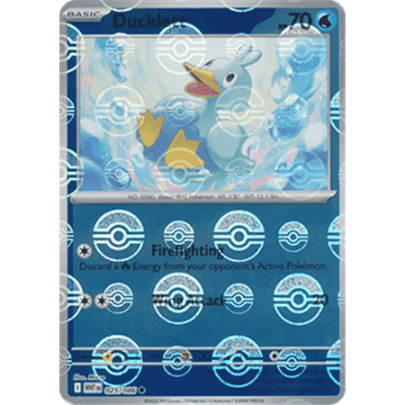 WHT 025 - Ducklett - PokeBall Reverse Holo