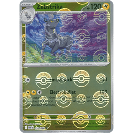 WHT 032 - Zebstrika - PokeBall Reverse Holo