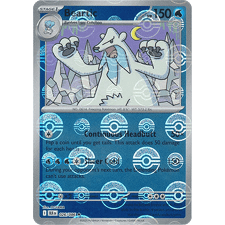 BLK 026 - Beartic - PokeBall Reverse Holo