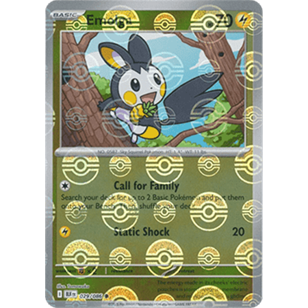 BLK 029 - Emolga - PokeBall Reverse Holo