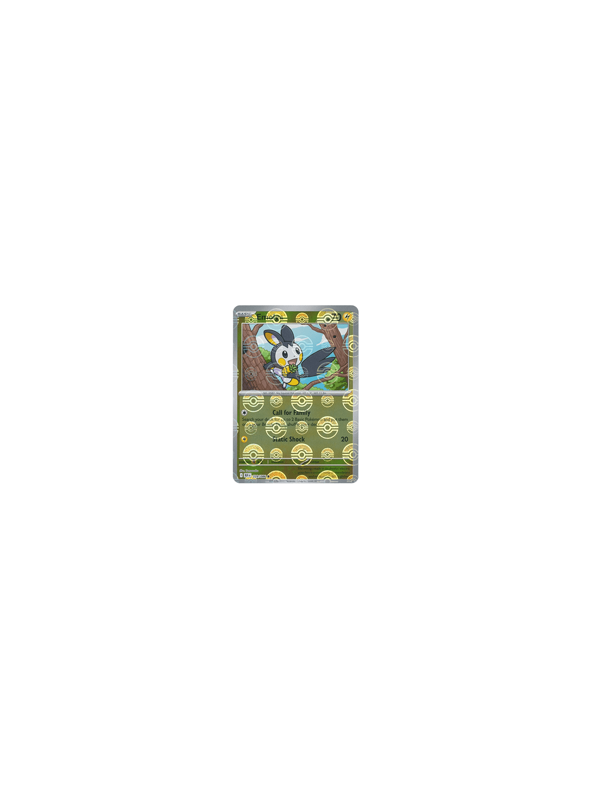 BLK 029 - Emolga - PokeBall Reverse Holo