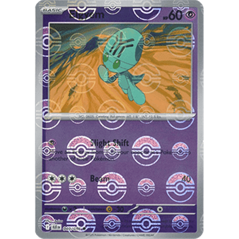 BLK 040 - Elgyem - PokeBall Reverse Holo