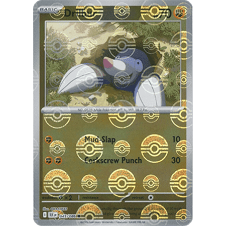 BLK 045 - Drilbur - PokeBall Reverse Holo